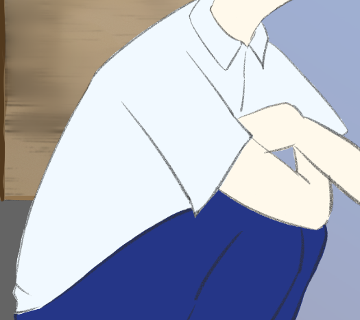 下塗りしただけのラフ